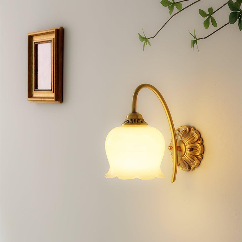 Frosted Tulip Wall Sconce