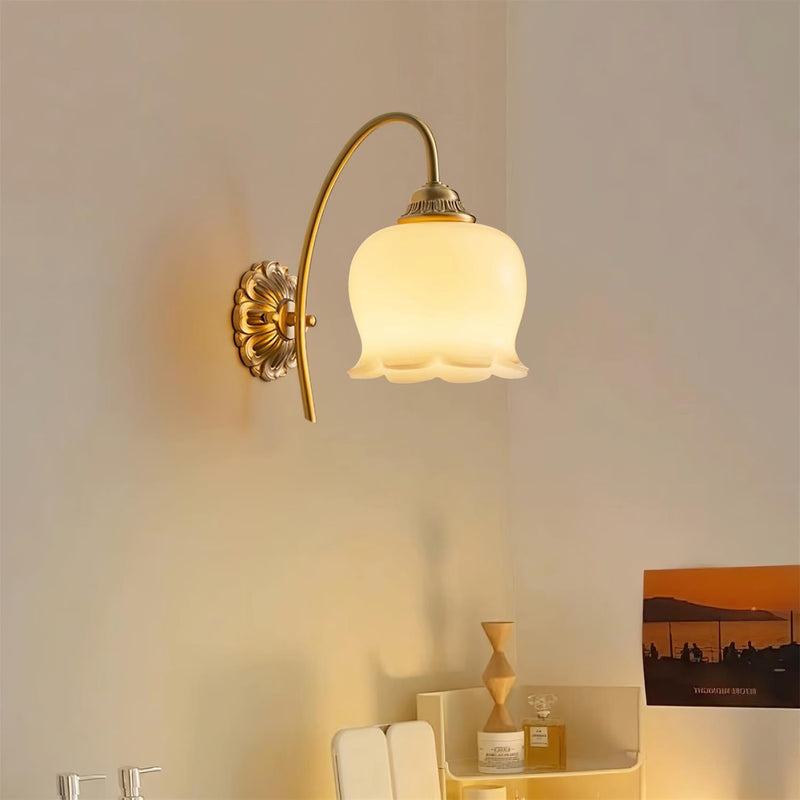 Frosted Tulip Wall Sconce