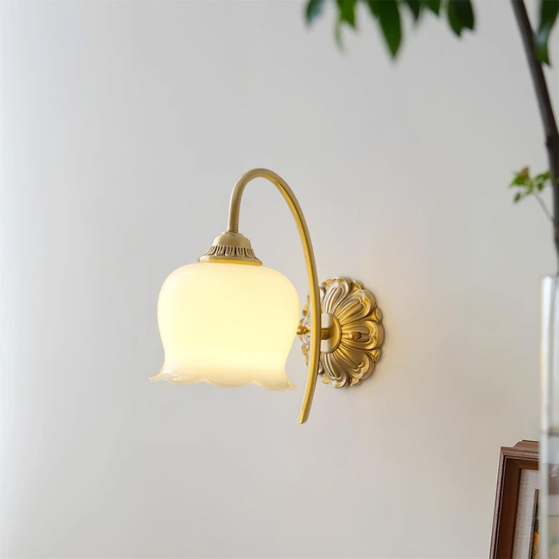 Frosted Tulip Wall Sconce