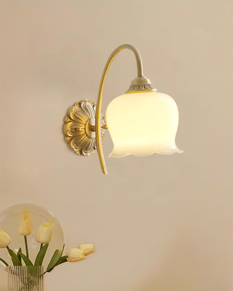 Frosted Tulip Wall Sconce