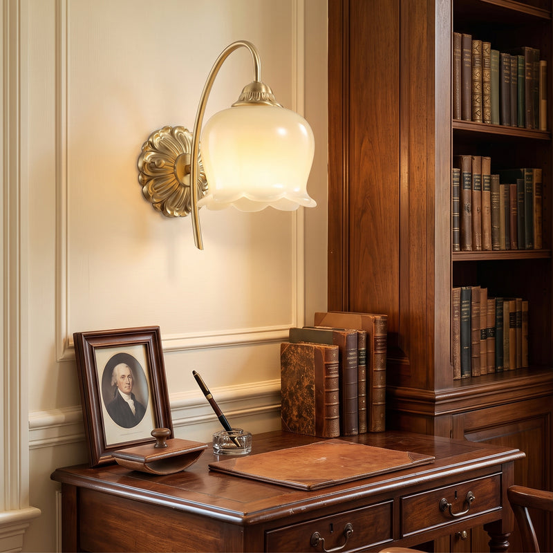 Frosted Tulip Wall Sconce