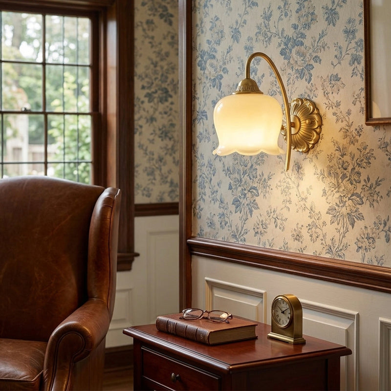 Frosted Tulip Wall Sconce