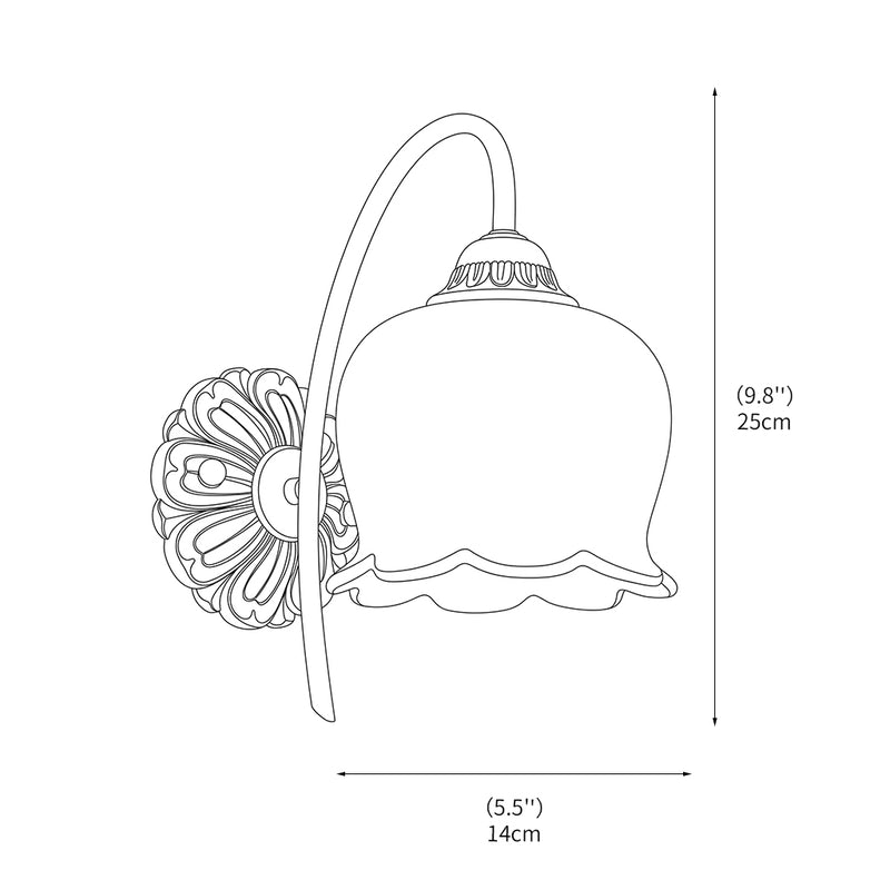 Frosted Tulip Wall Sconce