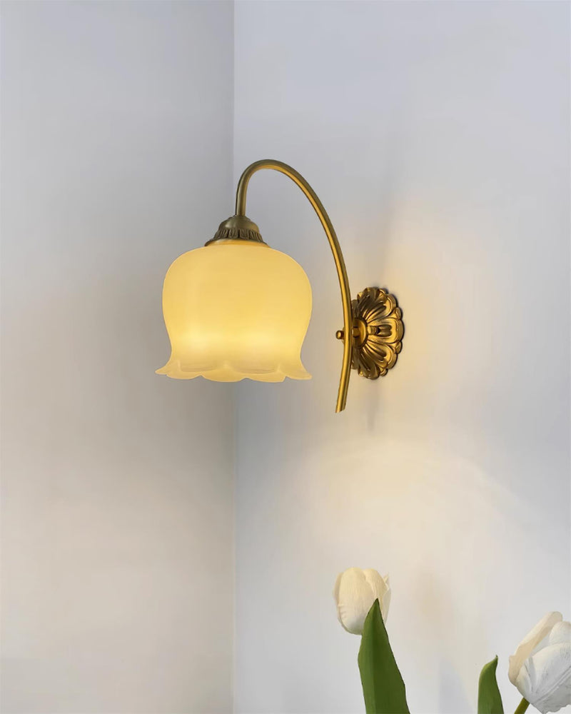 Frosted Tulip Wall Sconce