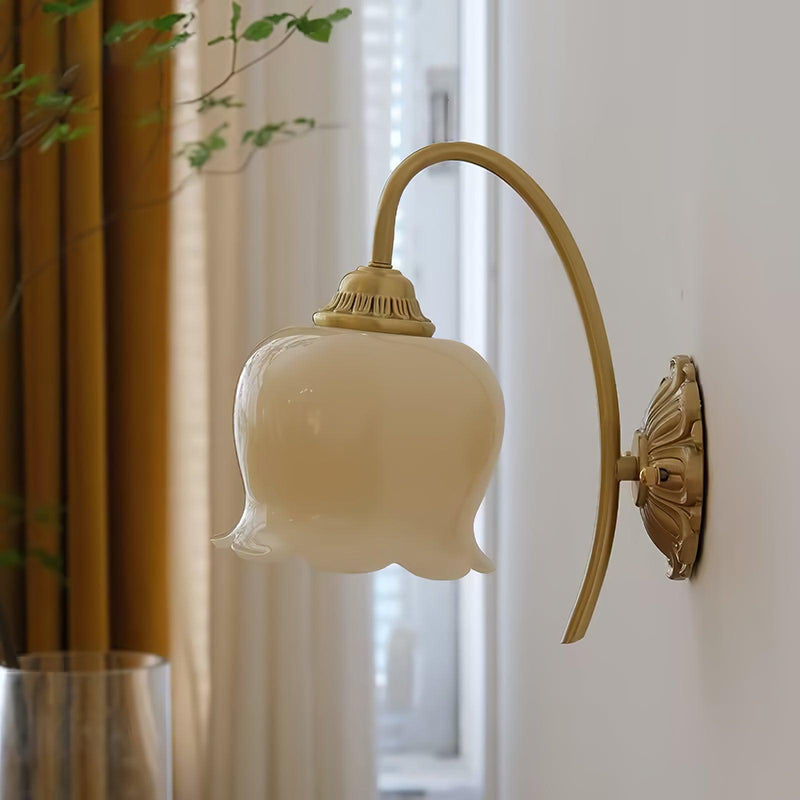 Frosted Tulip Wall Sconce