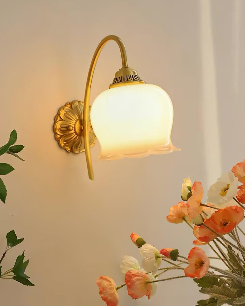 Frosted Tulip Wall Sconce