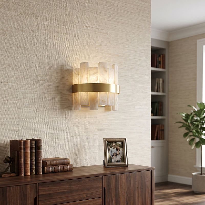 Calder Alabaster-Wandleuchte