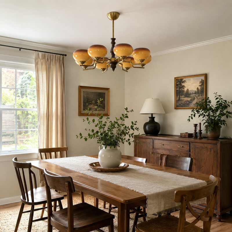 Gildora Caramel Glass Chandelier