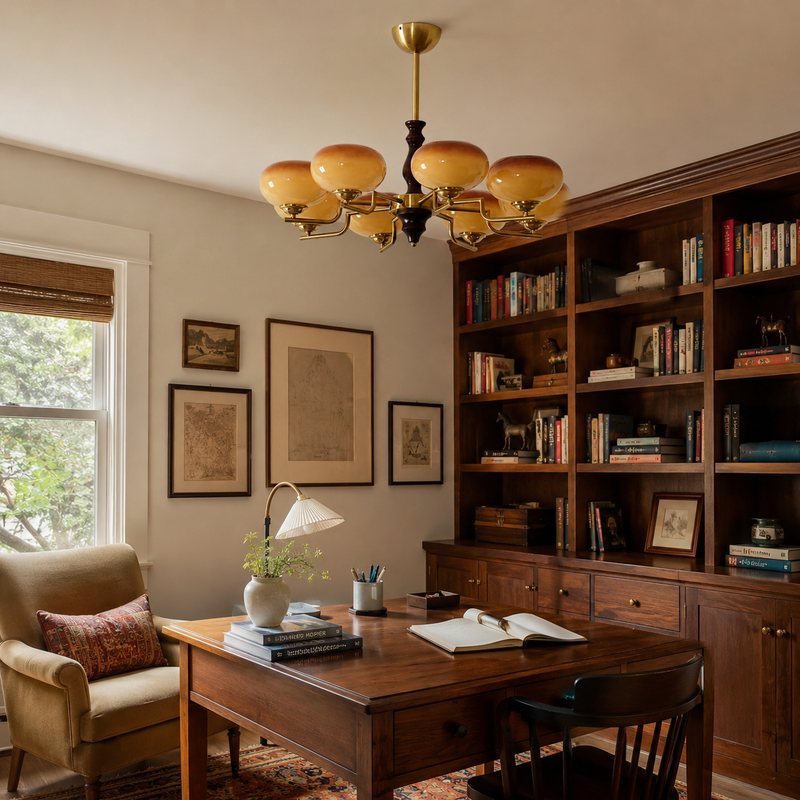 Gildora Caramel Glass Chandelier