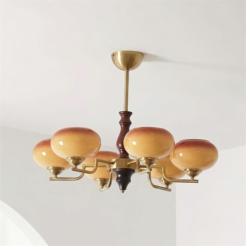Gildora Caramel Glass Chandelier