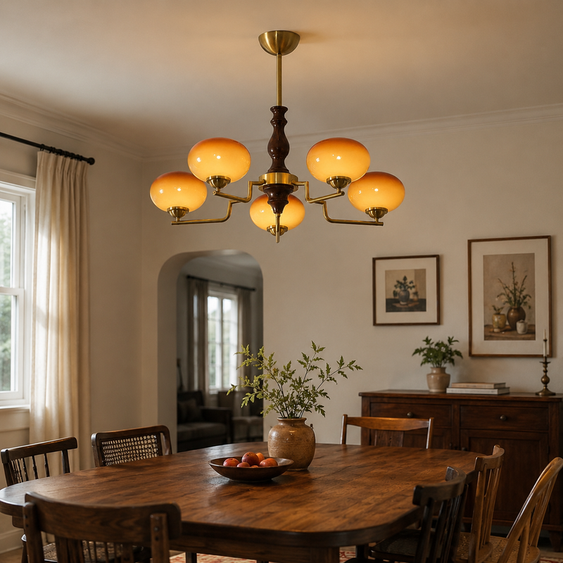 Gildora Caramel Glass Chandelier