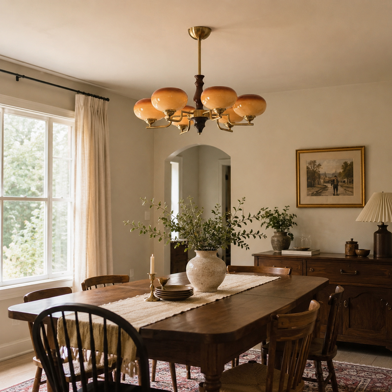 Gildora Caramel Glass Chandelier