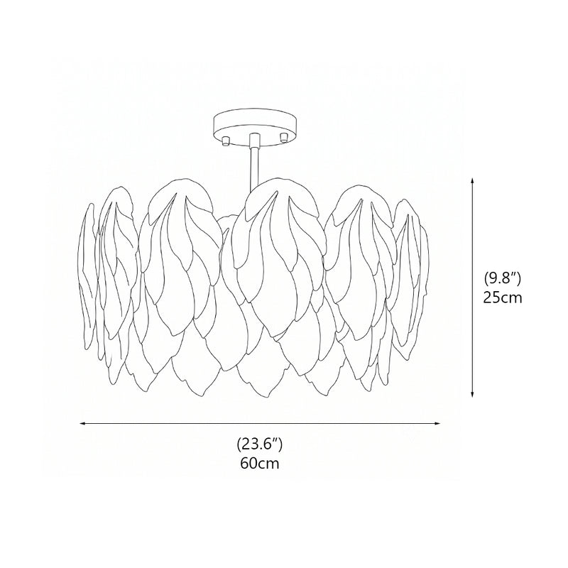 Giselle Glass Semi-Flush Mount