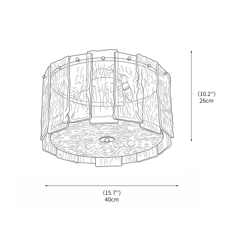 Glace Drum Flush Mount