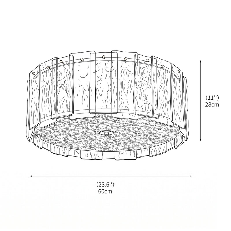 Glace Drum Flush Mount