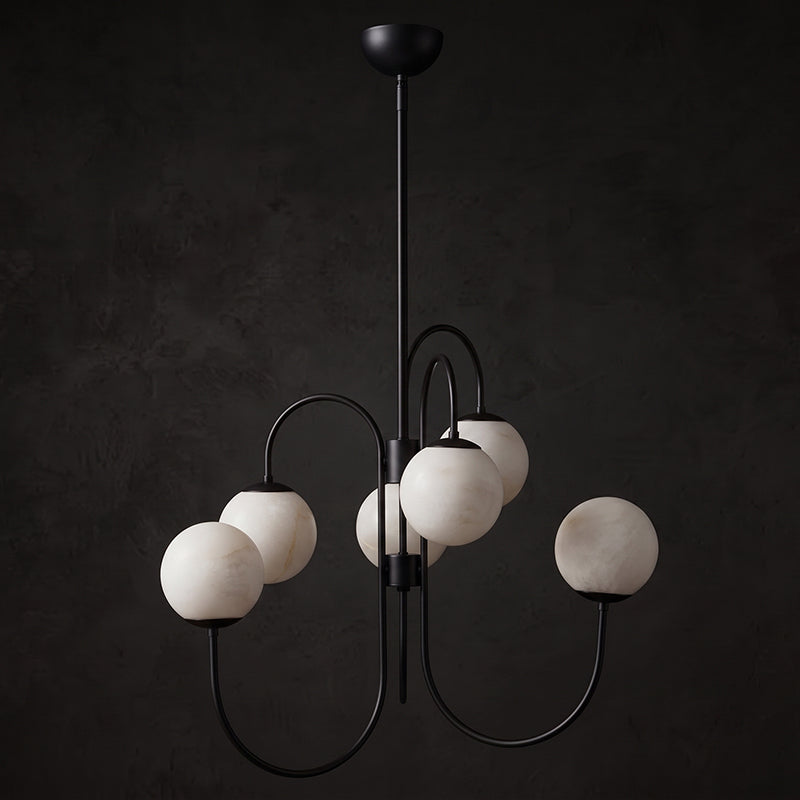 Gooseneck Alabaster Chandelier