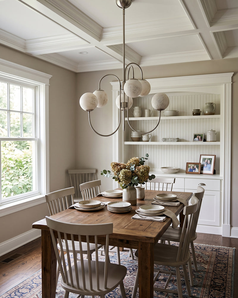Gooseneck Alabaster Chandelier