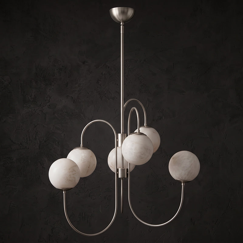 Gooseneck Alabaster Chandelier