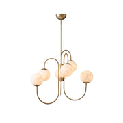 Gooseneck Alabaster Chandelier