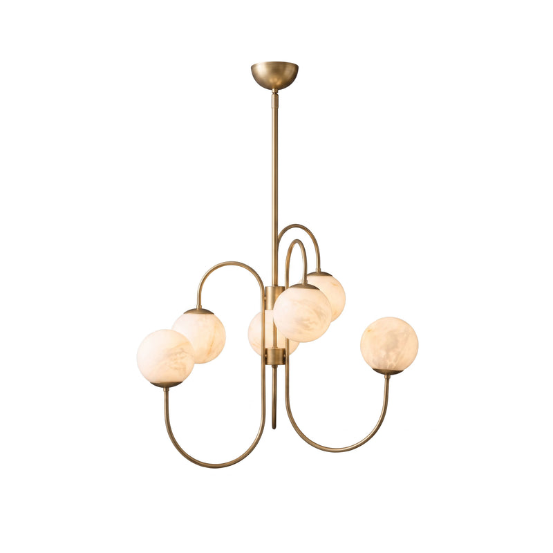 Gooseneck Alabaster Chandelier