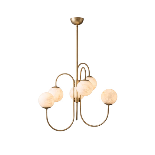 Gooseneck Alabaster Chandelier
