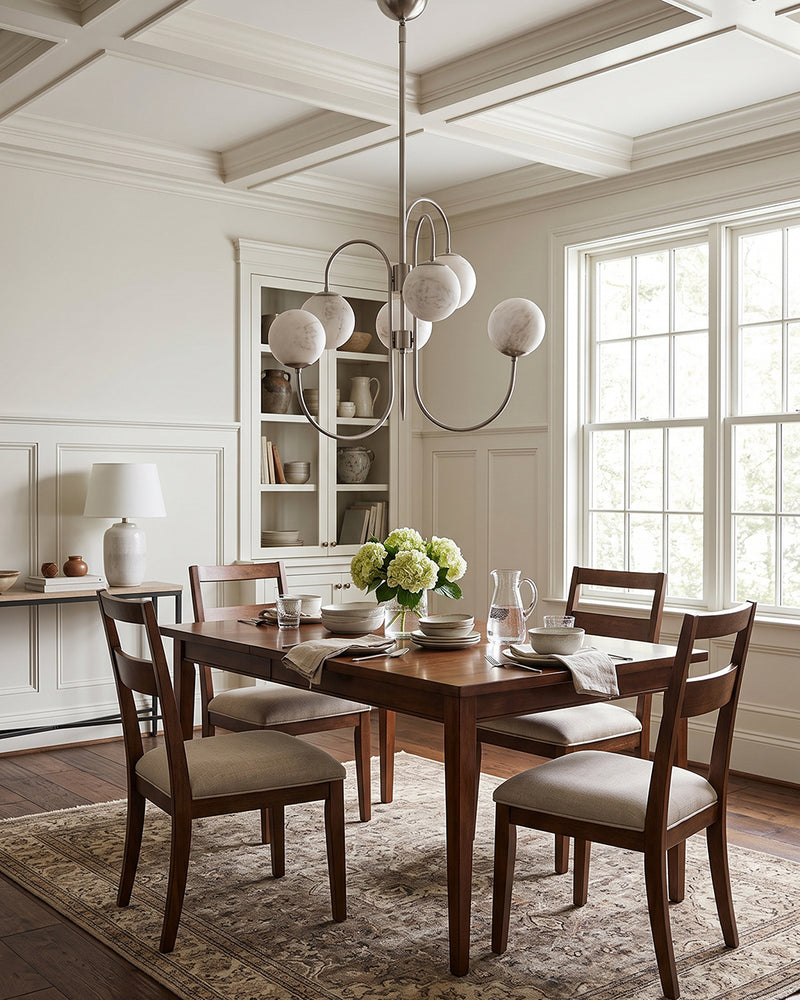 Gooseneck Alabaster Chandelier