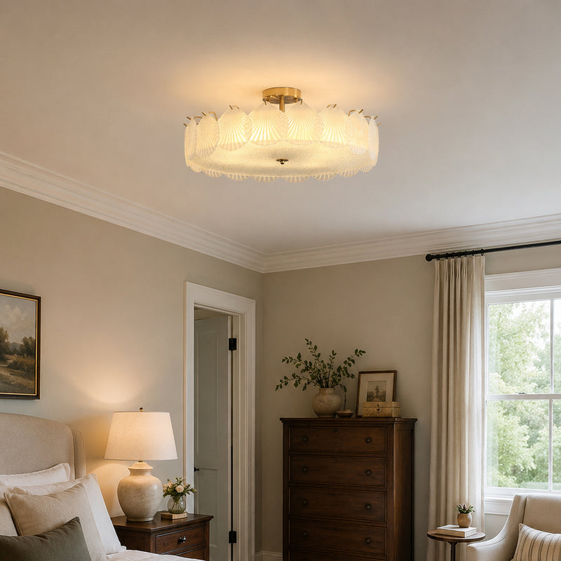Greta Glass Semi-Flush Mount Ceiling Light