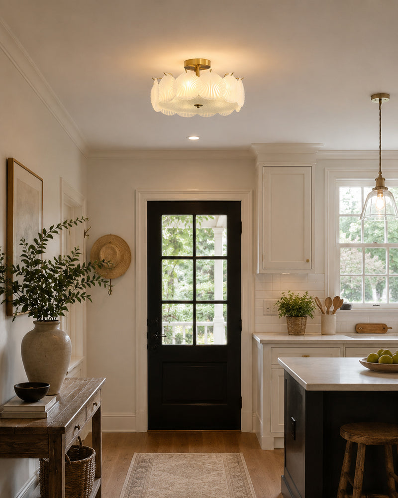 Greta Glass Semi-Flush Mount Ceiling Light