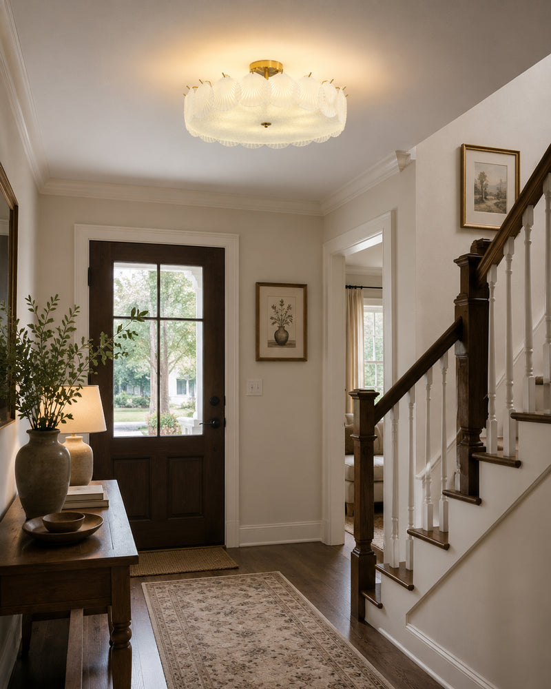 Greta Glass Semi-Flush Mount Ceiling Light