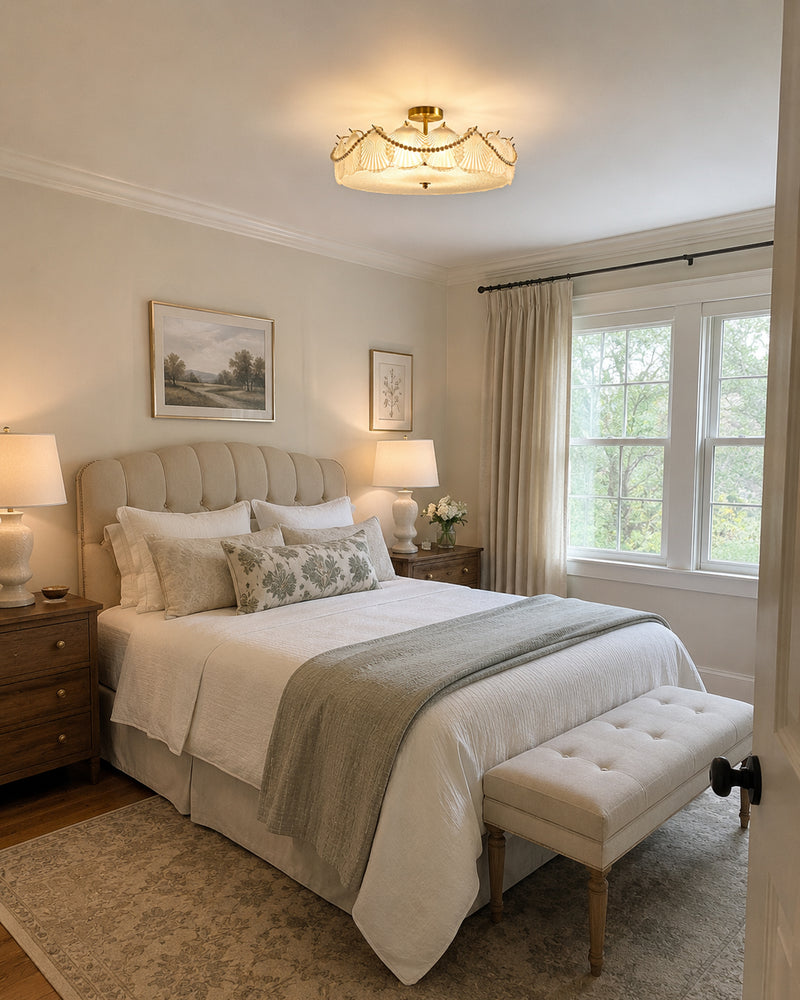 Greta Glass Semi-Flush Mount Ceiling Light