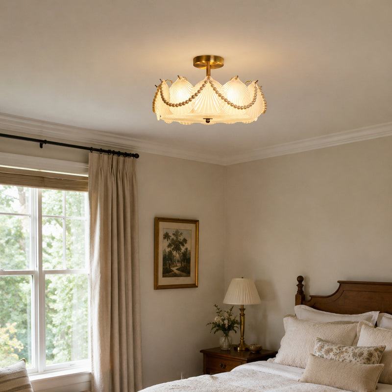 Greta Glass Semi-Flush Mount Ceiling Light