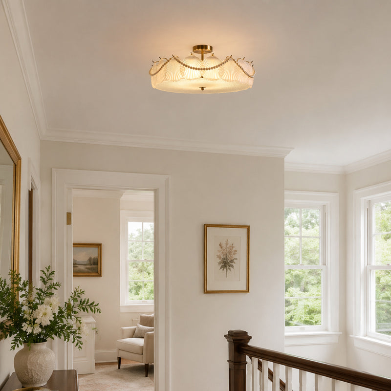 Greta Glass Semi-Flush Mount Ceiling Light