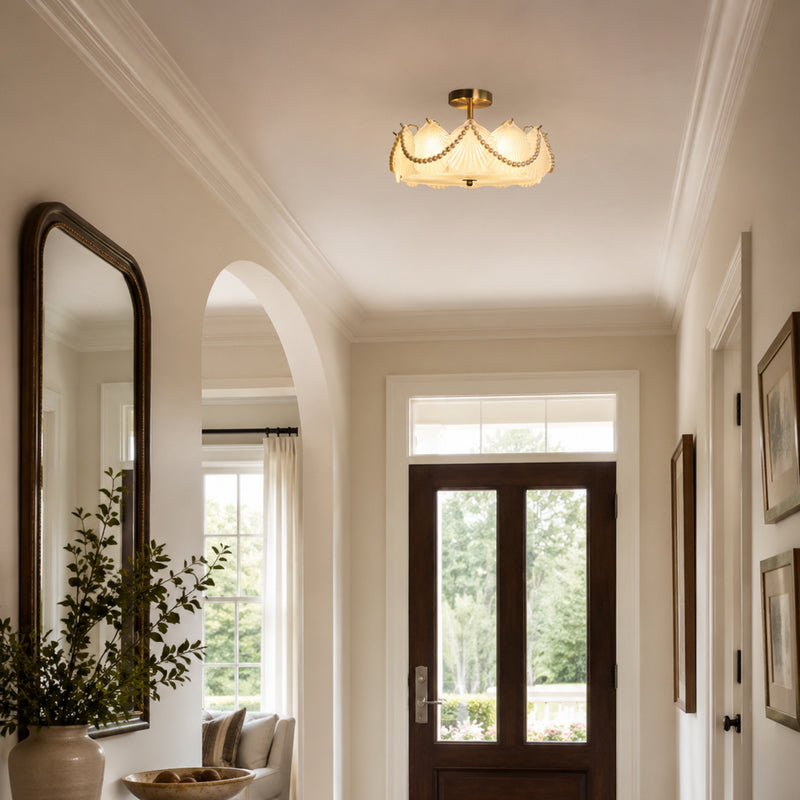 Greta Glass Semi-Flush Mount Ceiling Light