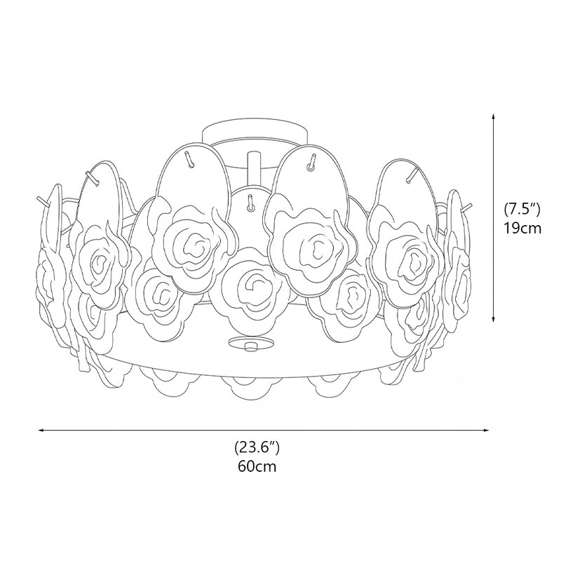Guinevere Glass Semi-Flush Mount