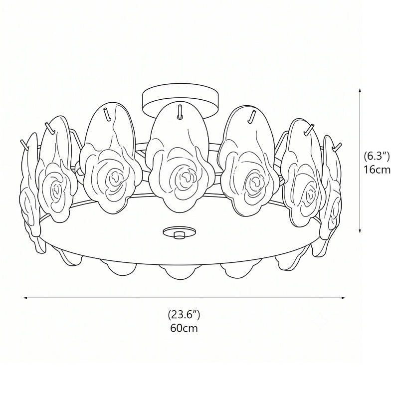 Guinevere Glass Semi-Flush Mount