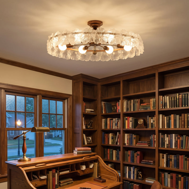 Gwendolyn Glass Semi-Flush Mount