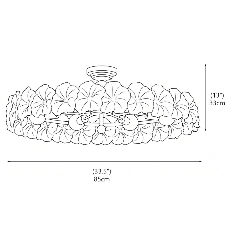 Gwendolyn Glass Semi-Flush Mount