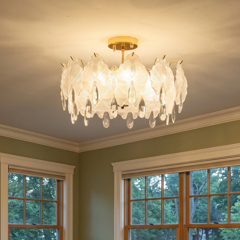 Gwyneth Glass Semi-Flush Mount