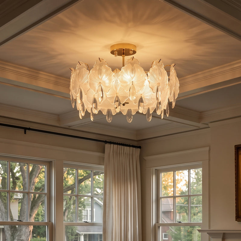 Gwyneth Glass Semi-Flush Mount