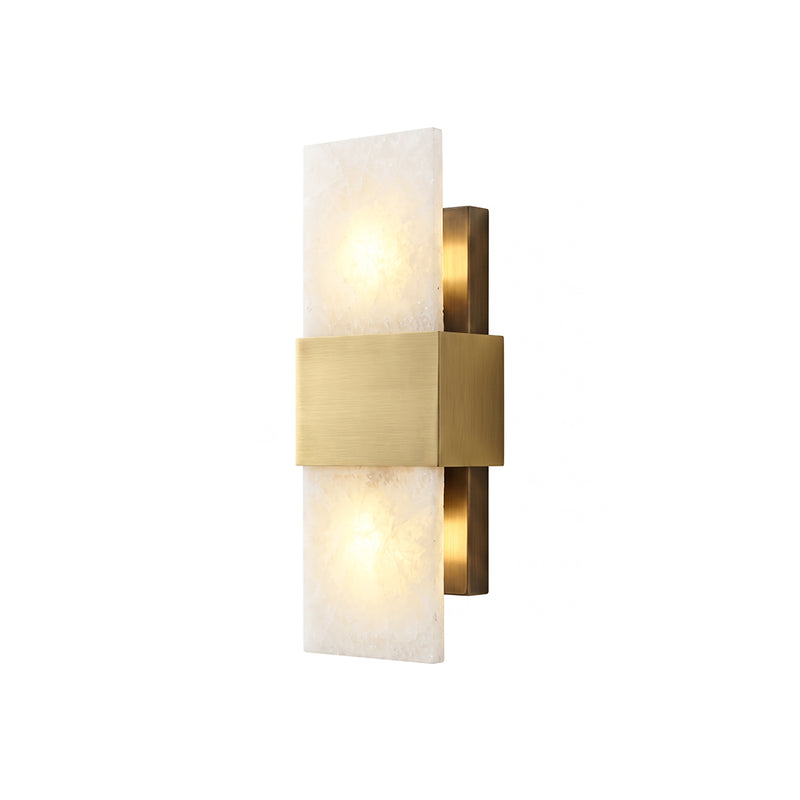 Halston Banded Alabaster Wall Sconce