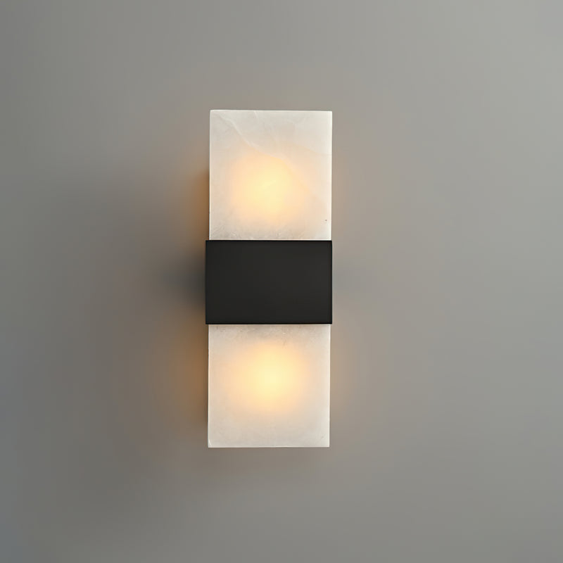 Halston Banded Alabaster Wall Sconce