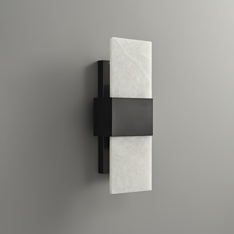 Halston Banded Alabaster Wall Sconce