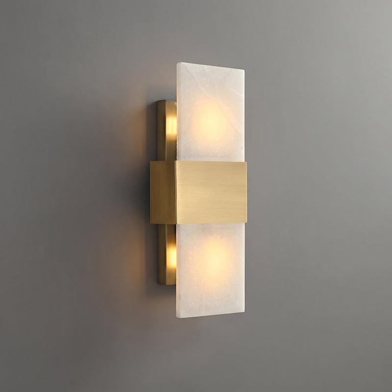 Halston Banded Alabaster Wall Sconce