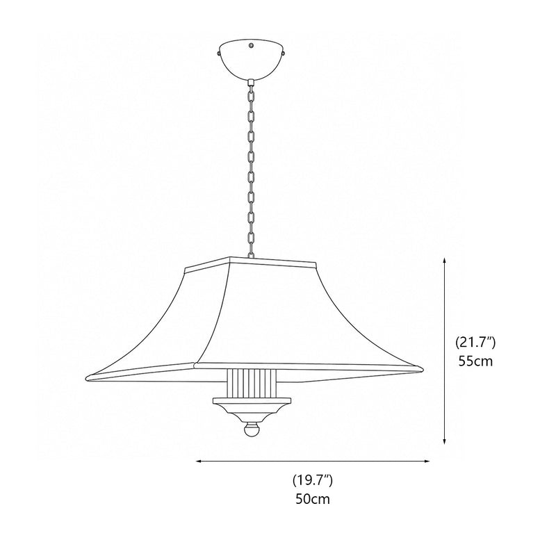 Harrison Flared Pagoda Pendant Lamp