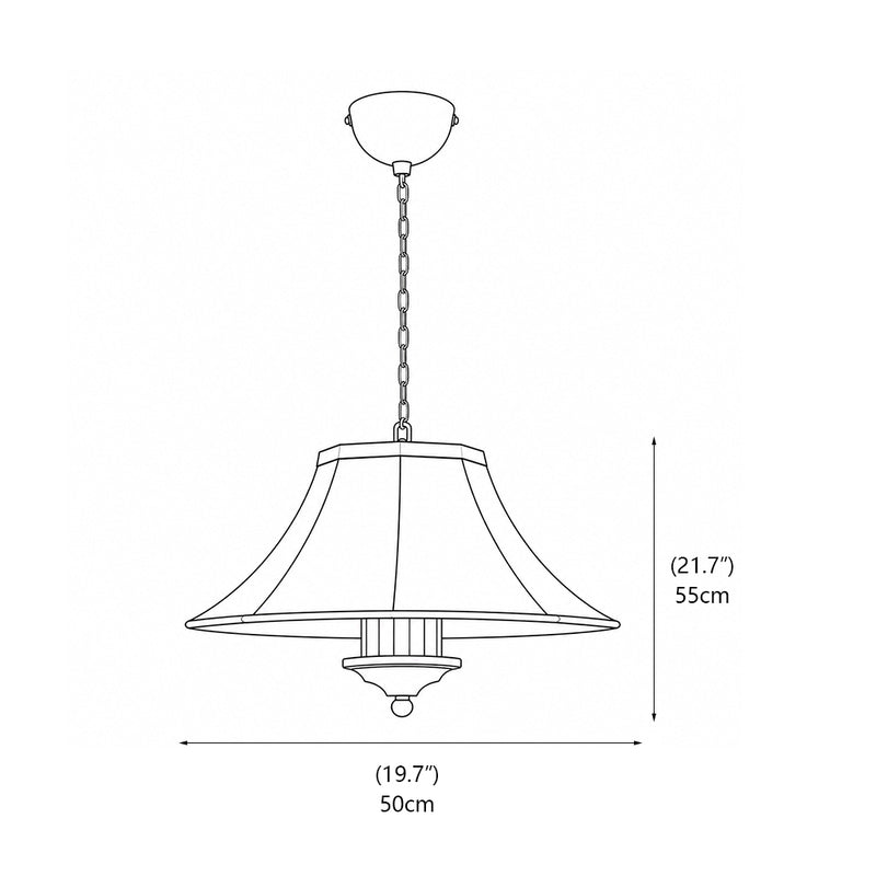 Harrison Flared Pagoda Pendant Lamp