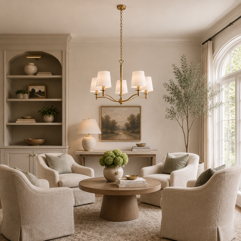 Hartford Brass Chandelier