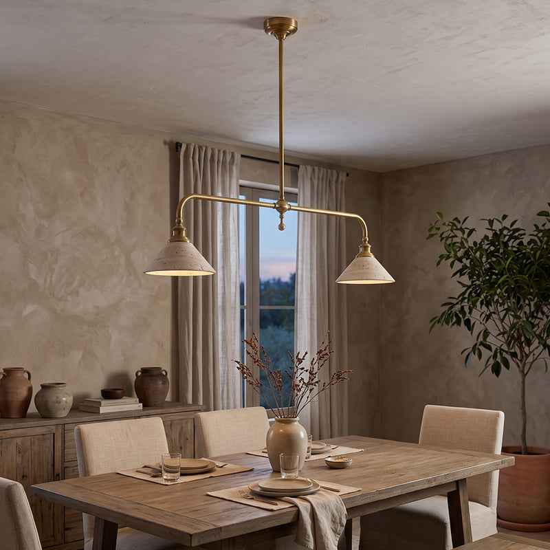 Heirloom Travertine Chandelier