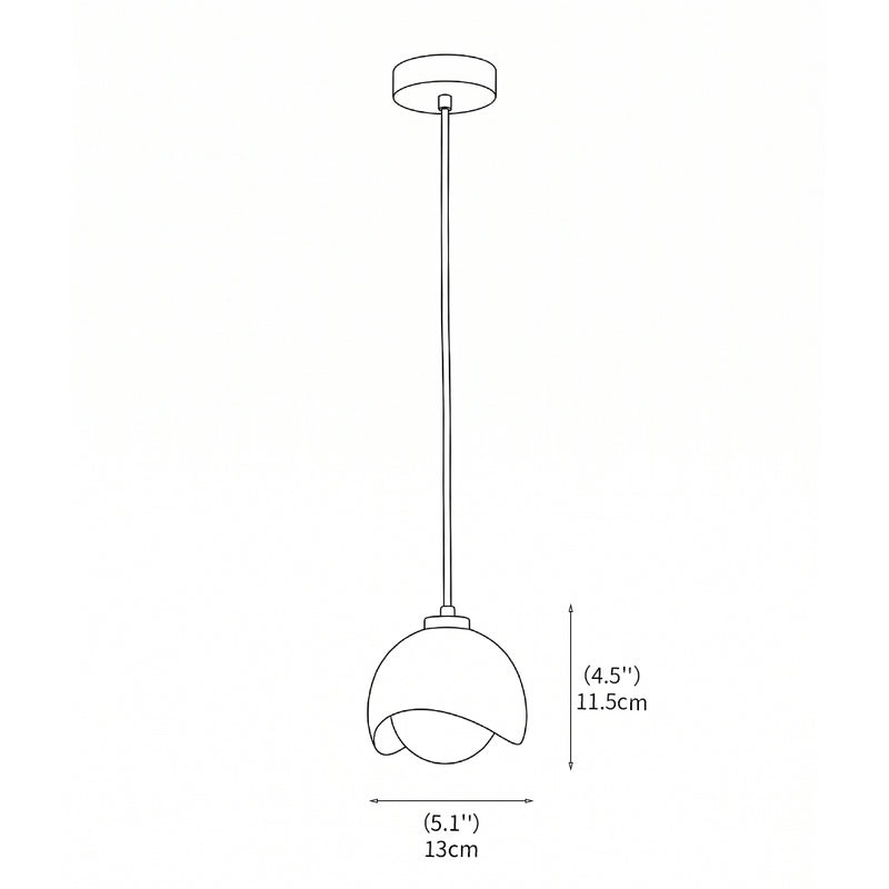 Helmet Brass Pendant Lamp
