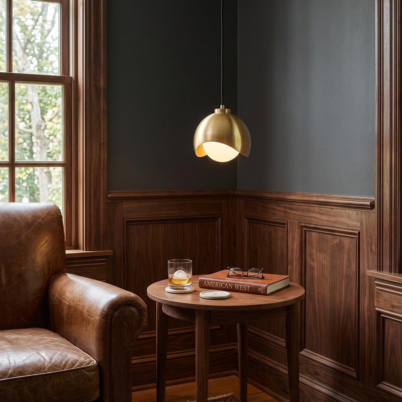 Helmet Brass Pendant Lamp