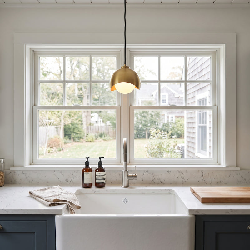 Helmet Brass Pendant Lamp